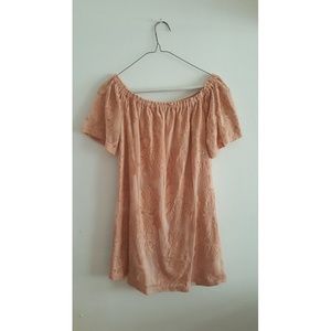 Off-Shoulder Lace Mini Dress